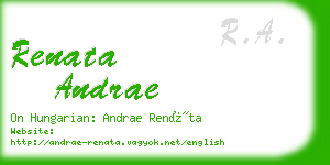 renata andrae business card
